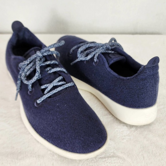 Allbirds Mens Wool Runners. Navy. 0918 NV1. Removable Insole. Washable.  EUC 12 - Picture 2 of 10